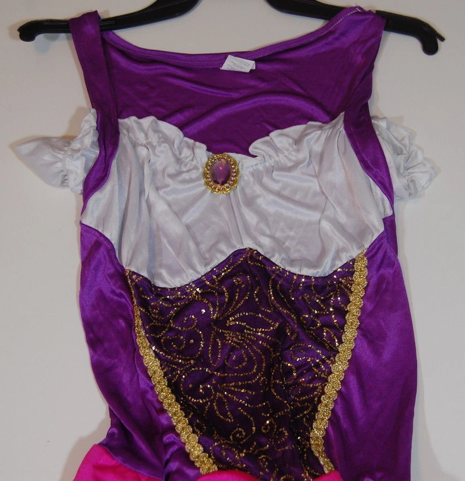 Enagua Vestido Halloween Disfraz Rosa Púrpura Dorado Niñas M 8 - 10 Foto 2 de 4