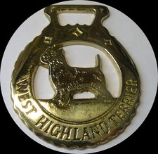 WEST HIGHLAND TERRIER    Horse brass  (N646)