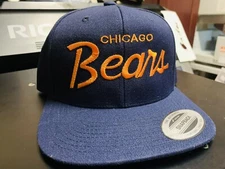 Retro Chicago Bears 6 Panel Snap Back Hat 90s Christmas Vacation Clark Griswold