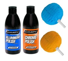 Chrom Polierset + Aluminium Polish Politur 250gr + 2 Kugeln Soft Medium