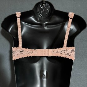 Antinea Lise Charmel 32D Beige Nude Semi-lined Underwired Embroidered Lace Bra