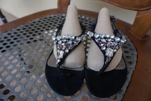 nordstrom black sandals flat