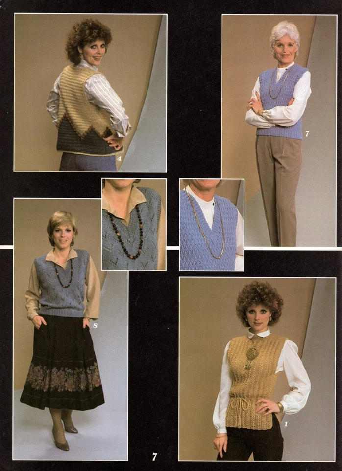 Women's Vests 10 Knit & Crochet Designs by Rosen & Sims Leaflet 295 NOS - Image 3 of 3