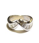 14k white gold 1ct round diamond wedding band anniversary ring 6.5g 6 — photo 5