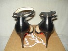 100% AUTHENTIC NEW WOMEN LOUBOUTIN UPTOWN 85 BLACK LEATHER PUMP/HEEL US 6.5 — photo 9