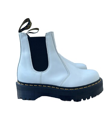 Martens 2976 QUAD White Smooth Leather Chelsea Boots Men’s Size  Women’s