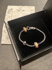 Trollbeads Thun By Bracciale dei Desideri Argento  Completo più charm 