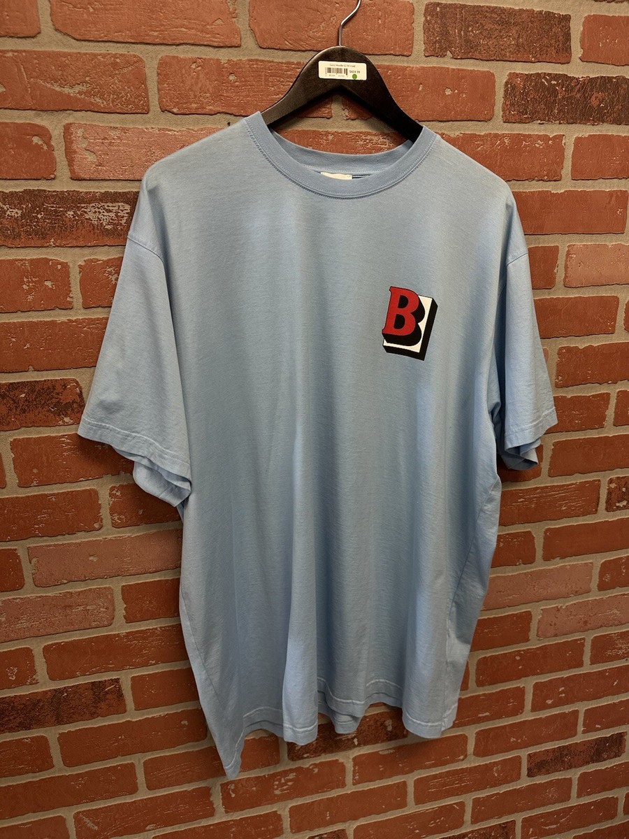 【関税&送料込】Burberry Cerulean Blue Cotton T-Shirt Burberry Blue Cotton TB T-Shirt – BlackSkinny