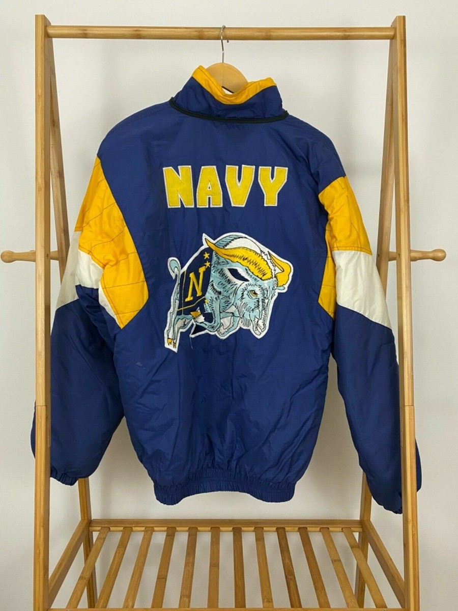 U.S.N. NAVY DEPARTMENT アウター VTG Starter Navy Midshipman Naval Academy USNA Puffer Zip