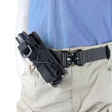 Tactical 360 Degrees Rotatable Flashlight Pouch Holster Duty Belt Torch Holder