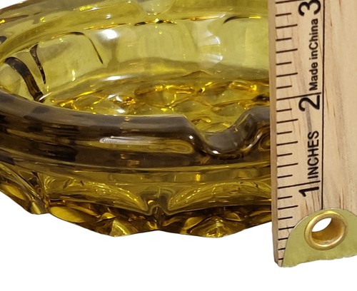Vintage Anchor Hocking 6" Ashtray Amber Glass Fairfield Starburst MCM Retro 70's - Picture 11 of 11