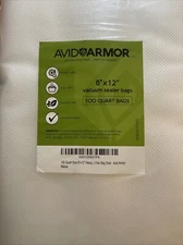 Avid Armor  Quart 8x12 Inch Freezer Food Vacuum Sealer Storage Bags Size, Clear