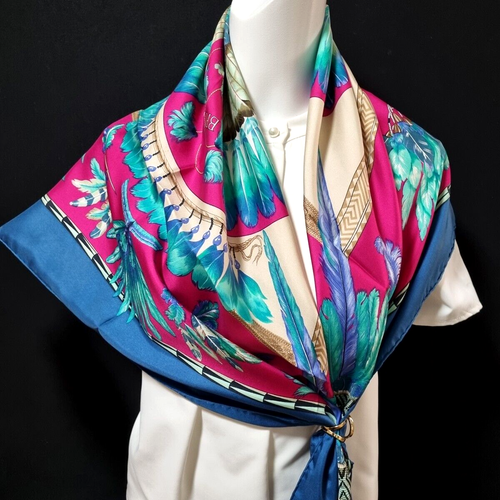 RARE VINTAGE HERMES Silk Scarf "Brazil" Carre 90 by Laurence Bourthoumieux