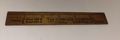 Vintage Cowles Company Ruler Cleveland Ohio Electricians Lights Wiring 6 