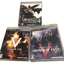 PS3 Armored Core 4 V Verdict Day Game Set of 3 Tested Used