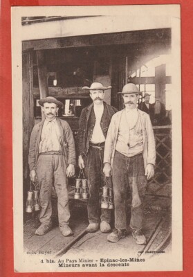 CPA - EPINAC LES MINES - 71 - BERGLEUTE VOR DEM ABSTIEG