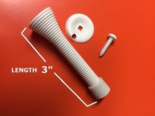 LOT of 25 - WHITE 3" Spring Door Stop Rubber Tip Doorstops BRAND NEW
