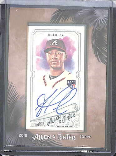 Ozzie Albies #MA-OA 2018 Topps Allen & Ginter Framed Mini Autographs card