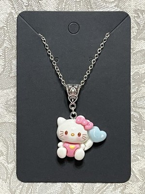 Sanrio Hello Kitty Heart Balloon Hello Kitty Resin Pendant Silver