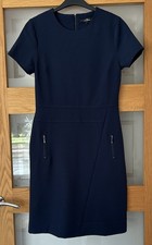 Next Tailoring Women's Navy Blue Short Sleeve Pencil Dress UK8 Work, Smart