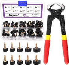 30 Pairs High Heels Tips Replacement Shoe Repair Caps w/ Stiletto Remove Pliers