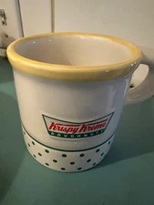 VTG Krispy Kreme Doughnuts Coffee Mug Cup with 3D donut in bottom 