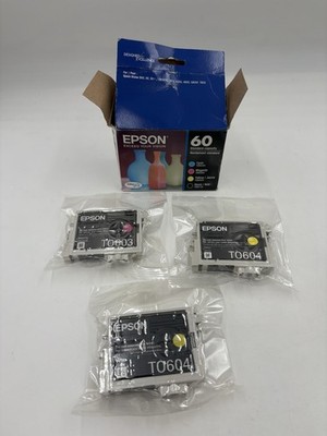 Epson Printer Ink 2 Yellow T0604 & 1 Magenta T0603 EXP 11/2024