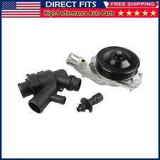 Water Pump with Connector + Thermostat for Jaguar Land Rover 5.0L V8 LR069809