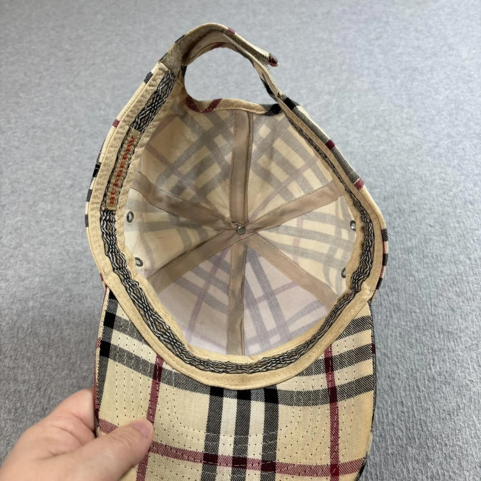 Burberry Sombrero Gorra Correa Trasera Beige Clásico Cuadros Cuadros Nova Check Béisbol Para Hombres Foto 2 de 4