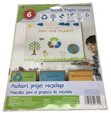 Paper Stencils Recycle Project Science Fair Reuse Trash Save Planet School NEW