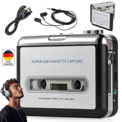 Kassettenspieler Portable Digital USB Audio Musik/Kassette zu MP3 Konverter