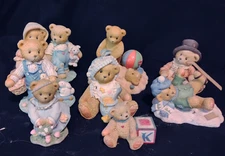 Lot of 8 Cute Enesco Cherished Teddies No Boxes - SEE PICTURES