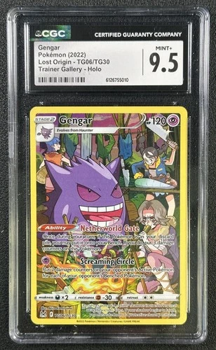 GENGAR CGC 9.5 2022 POKEMON SWORD & SHIELD SWSH LOST ORIGIN #TG06/TG30 HOLO 010