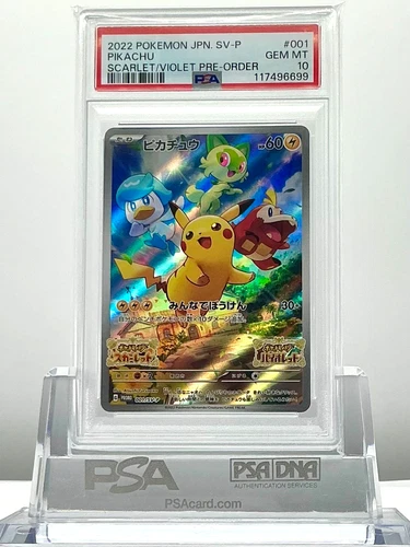 PSA 10 Pikachu 001/SV-P Scarlet & Violet - Pokemon Card Japanese 2022