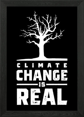 Gerahmtes Wandbild Poster Leinwanddruck Bild Klimawandel ist real