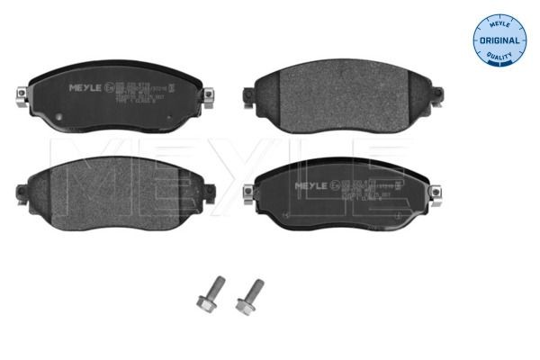 Neu - Meyle 0252208718 Bremsbelagsatz, Scheibenbremse Passend FüR Fiat Opel-image