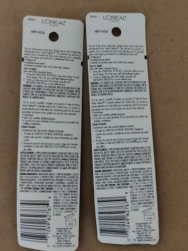 2 PACK L'Oreal Paris Makeup Brow Stylist Definer Waterproof Pencil #384 Auburn - Picture 4 of 6