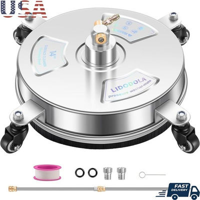 #ad Pressure Washer Surface Cleaner 4 Wheels Heavy Duty Efficient Cleaning Tool New $90.76