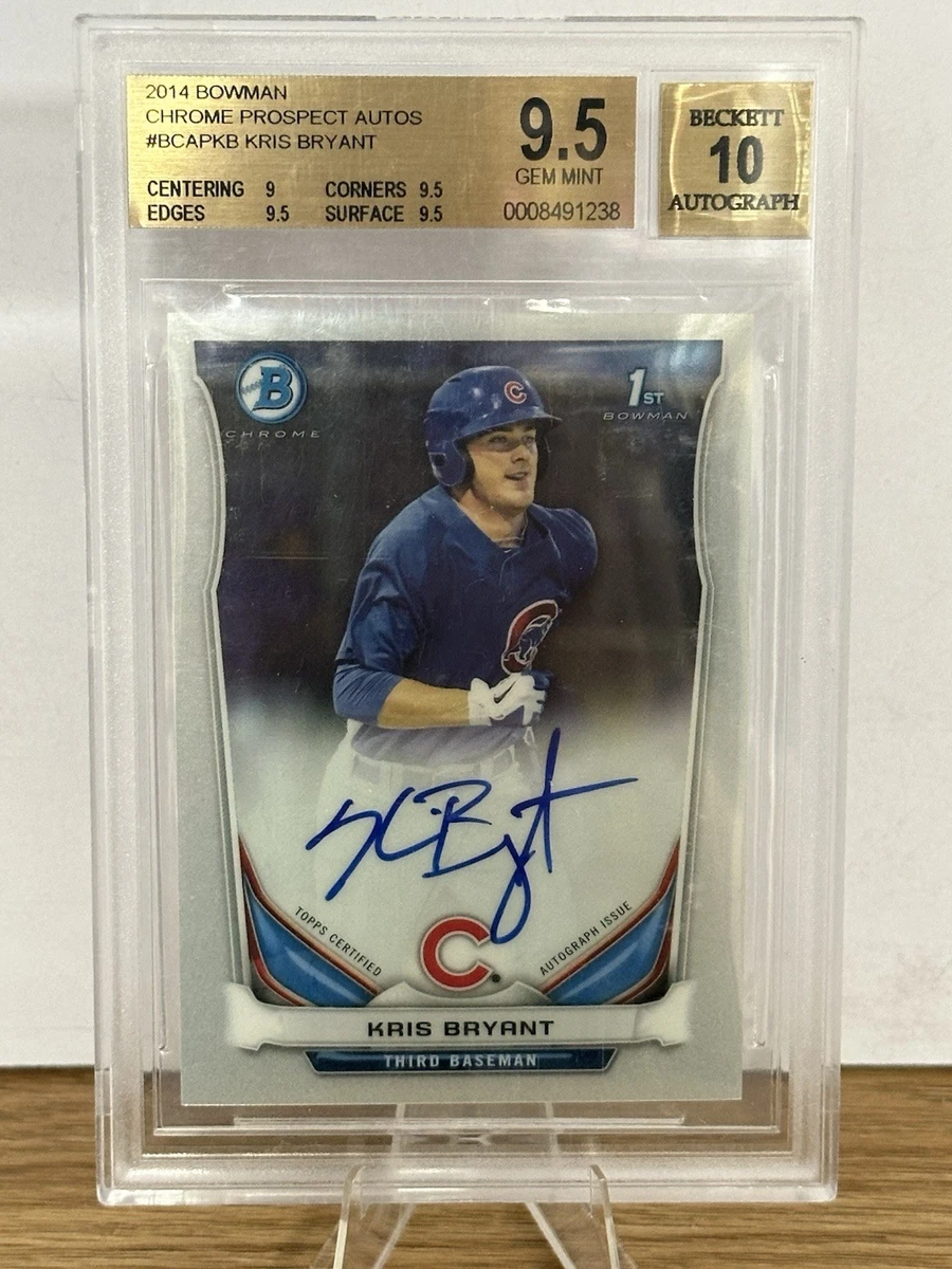 Kris Bryant Autographed Baseball Sports Trading Cards