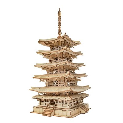 3D Wooden Puzzle Kit for Adults Robotime DIY Model Building Gift Box 3D Wooden