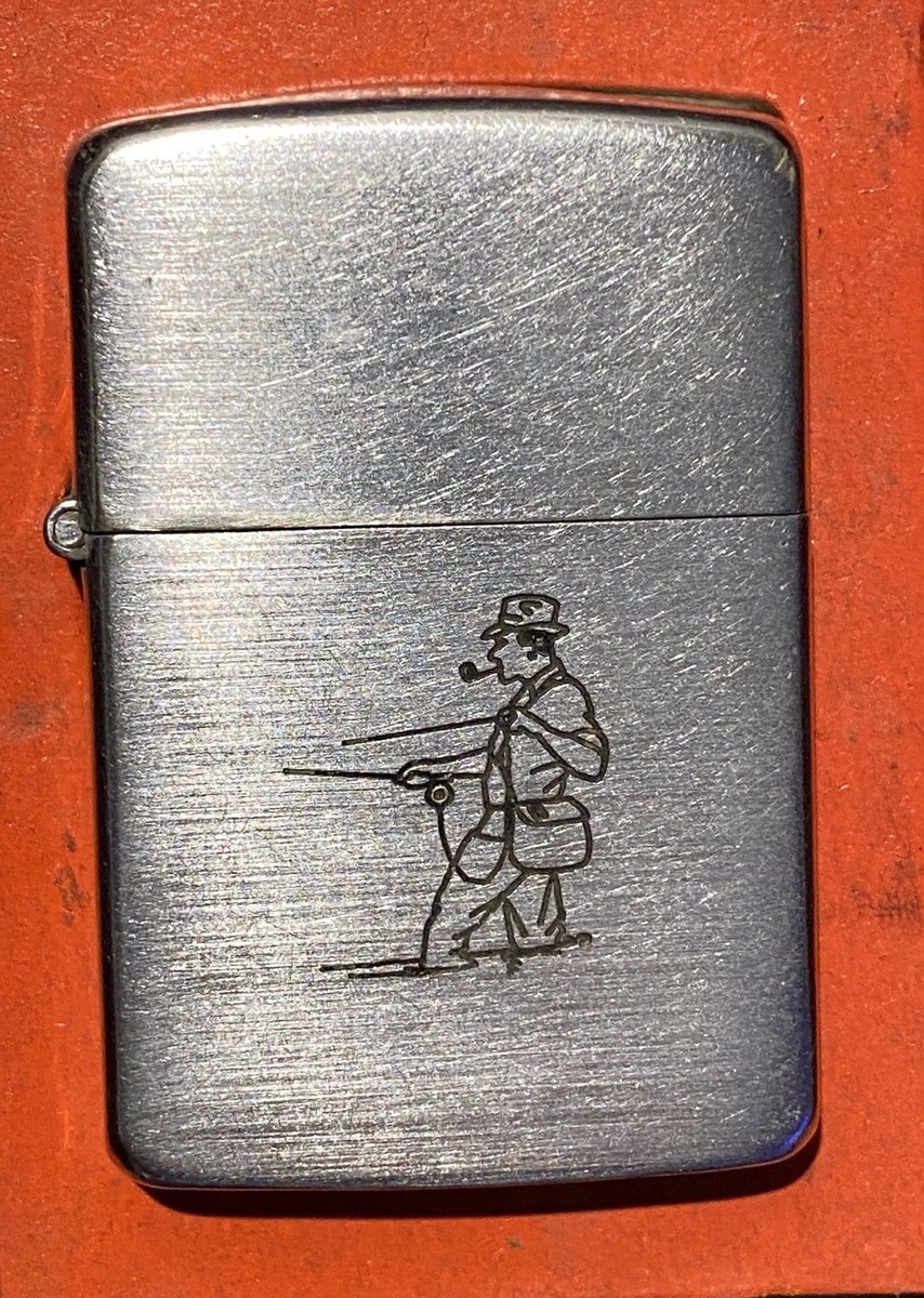 Zippo ビンテージ 1947～51年 Extremely Rare vintage Zippo 1947-49 Fishing/fisherman W/OG Box. 3