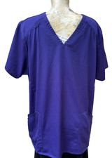 Carhartt Scrub Top Sz XL Modern Fit Force V-neck Purple C12106 5 Pocket-Unisex