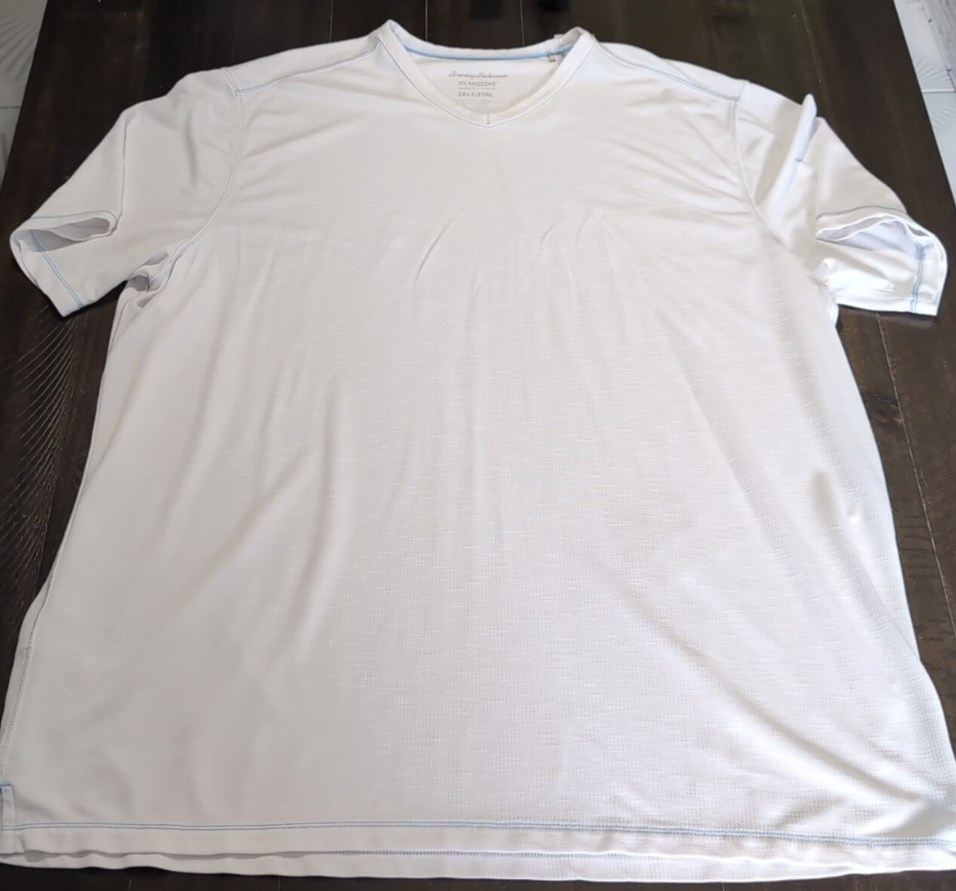 Tommy Bahama IslandZone Mens XXL Tall White Performance T-Shirt UPF 30 XXLT