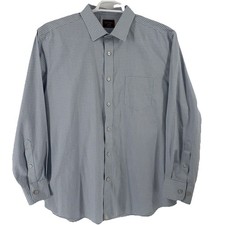 UNTUCKIT Wrinkle Free Men s XL Blue Check Long Sleeve Button Up Shirt