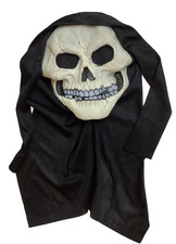 Easter Unlimited Hooded Halloween Mask Skeleton Face Skull Gray Teeth