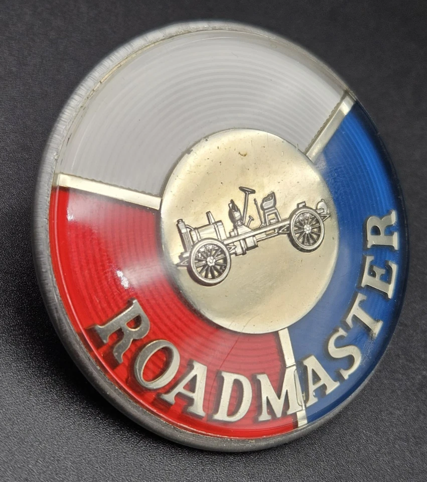 Buick Roadmaster 1953 emblema parachoques delantero redondo rojo blanco azul EE. UU. 1161713 Foto 2 de 4