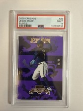 2025 Panini Crusade - Jesus Made #35 Purple 69 /99 (SP) PSA 9 / POP 1