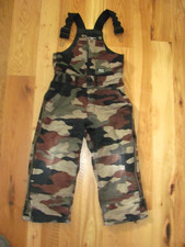Walls Tough Wear Camo Quilted Line Insulated Coverall Bibs Youth Small 6-7 KD1