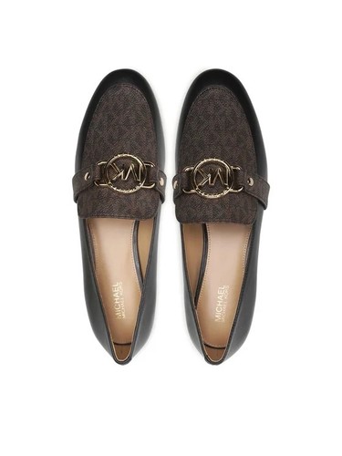 Mocasín Michael Kors Rory de cuero y logotipo marrón 9 - Imagen 5 de 6