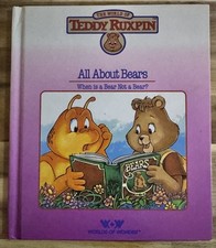 VTG 1985 Teddy Ruxpin All About Bears Book No Cassette  